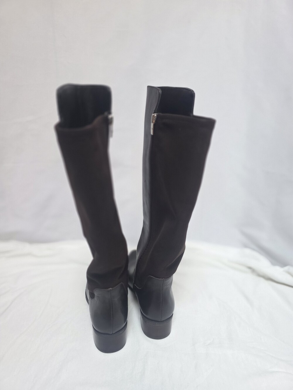 Marc Fisher Women's Brown Leather Knee High Boots Size 8.5W Wide - Picture 4 of 9